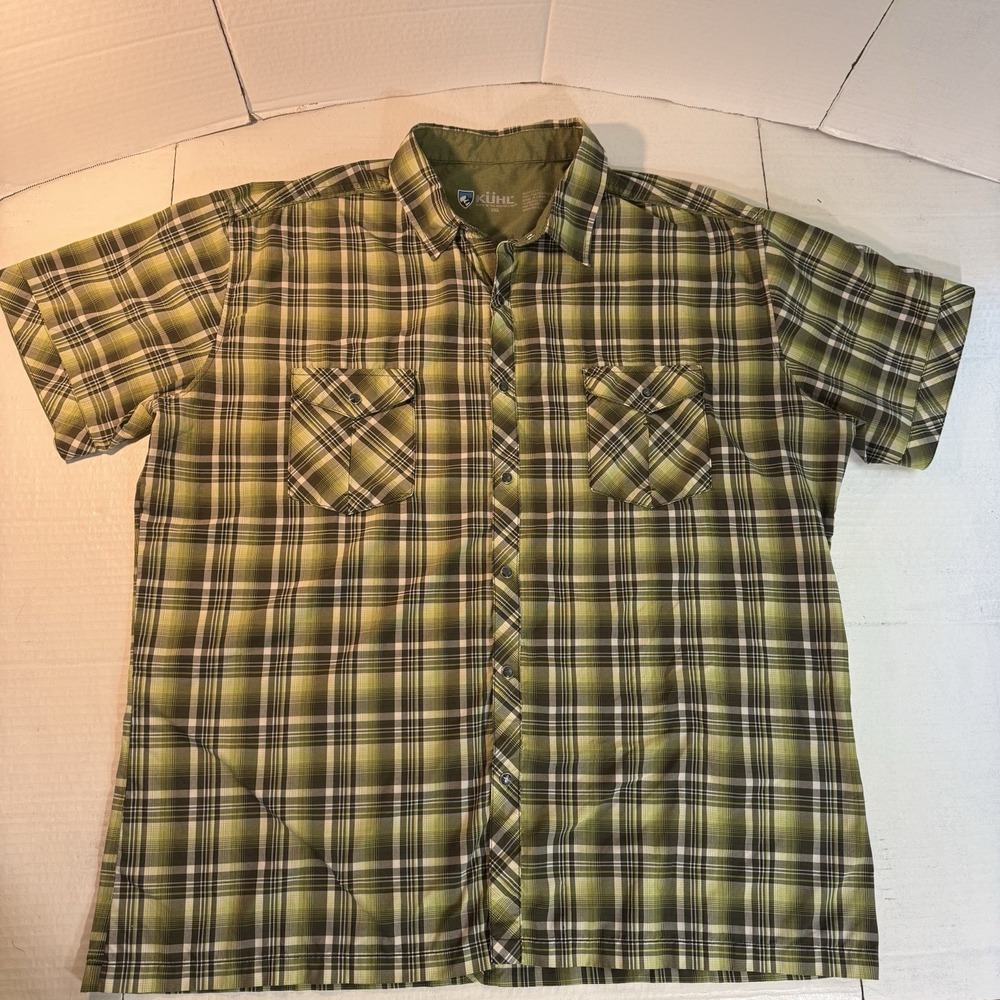 Kuhl Shirt Pearl Snap XXL Eluxur Hiking Outdoor Plaid Gorpcore Western Mens Camp